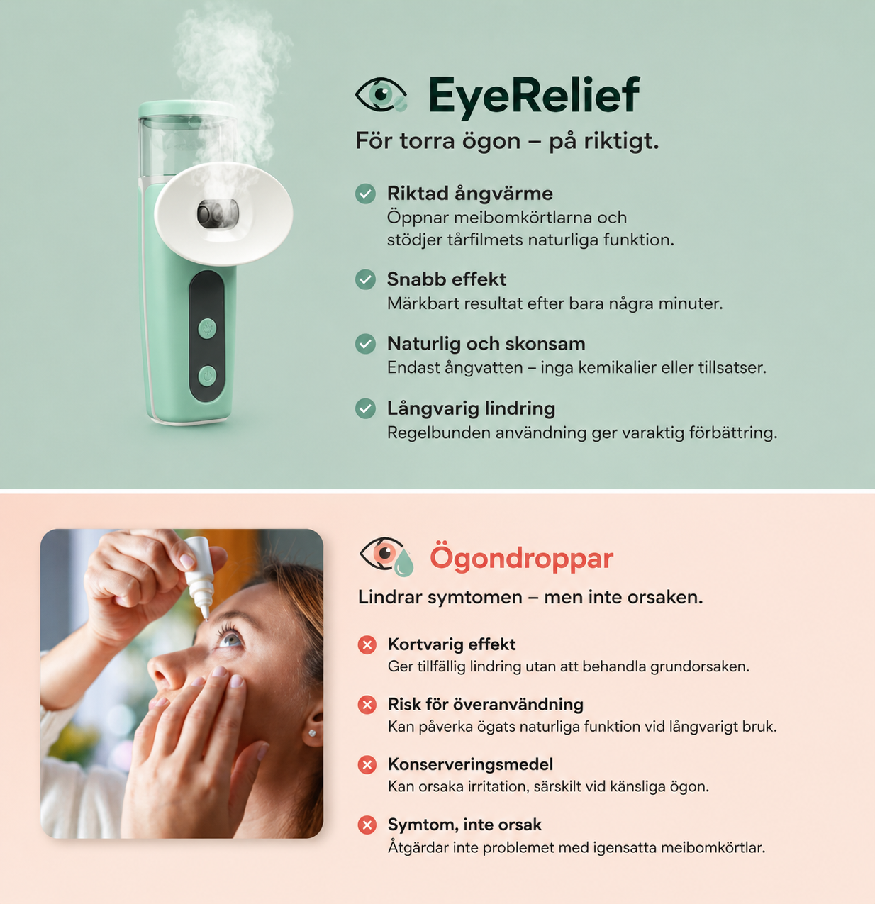 EyeRelief™ - Upplev friskare ögon utan ögondroppar
